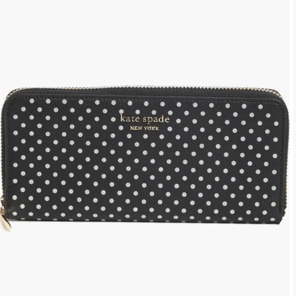kate spade Handbags - Kate Spade ♠️ spencer metallic dot slim continental wallet
